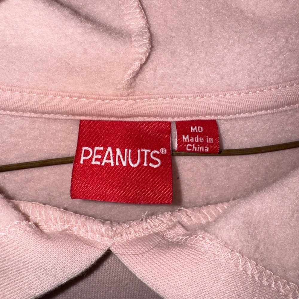 Peanuts Pink Snoopy and Woodstock Hoodie: Women's Size Medium - Picture 3 of 9
